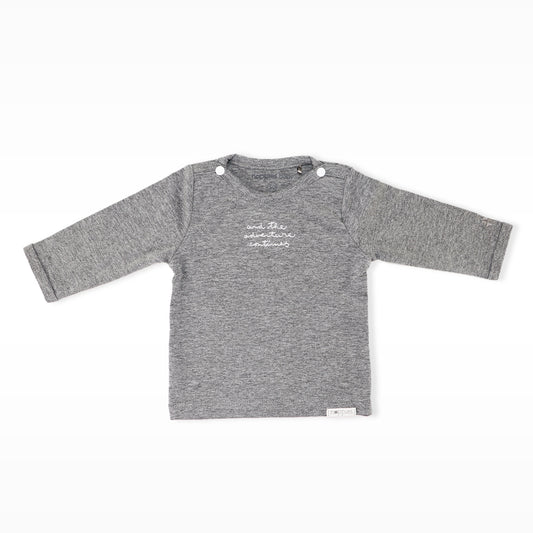 Noppies Baby NOP Anthracite Grey Cotton Long Sleeve Top