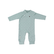Noppies Baby Grey Mint Organic Cotton Wrap Front Onesie