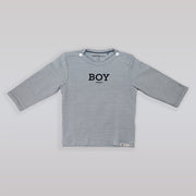 Magnolia Baby Soft Grey Blue Cotton Infant Footed Romper Pajamas