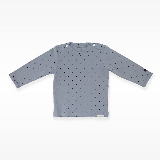 Noppies Baby Grey Blue NOP Long Sleeve Soft Cotton Bodysuit