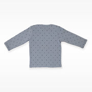 Noppies Baby Grey Blue NOP Long Sleeve Soft Cotton Bodysuit