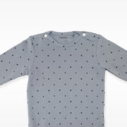 Noppies Baby Grey Blue NOP Long Sleeve Soft Cotton Bodysuit