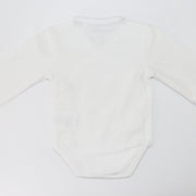 Soft Noppies Baby White Long Sleeve Crossover Wrap Bodysuit