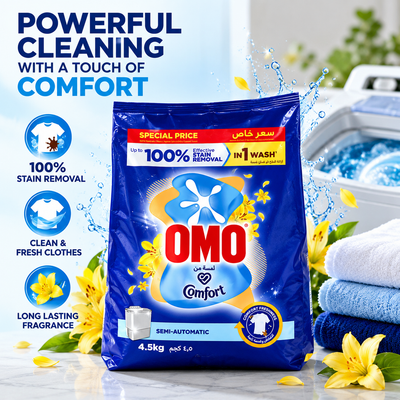 OMO Automatic Comfort Green Laundry Detergent Powder – 4.5kg