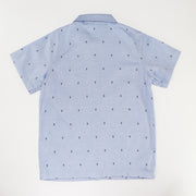 Rachel Riley Boys Blue Oxford Anchor Shirt Premium Cotton Top