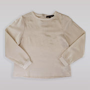 Pale Cloud Chelsy Blouse Elegant Designer Silk Feel Top