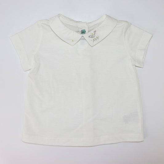 Nanos Baby Boy Light Blue Short Sleeve Classic Cotton Polo