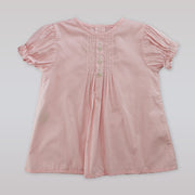 Elegant Pixie Lily Pink Cotton Baby Dress and Bloomer Set