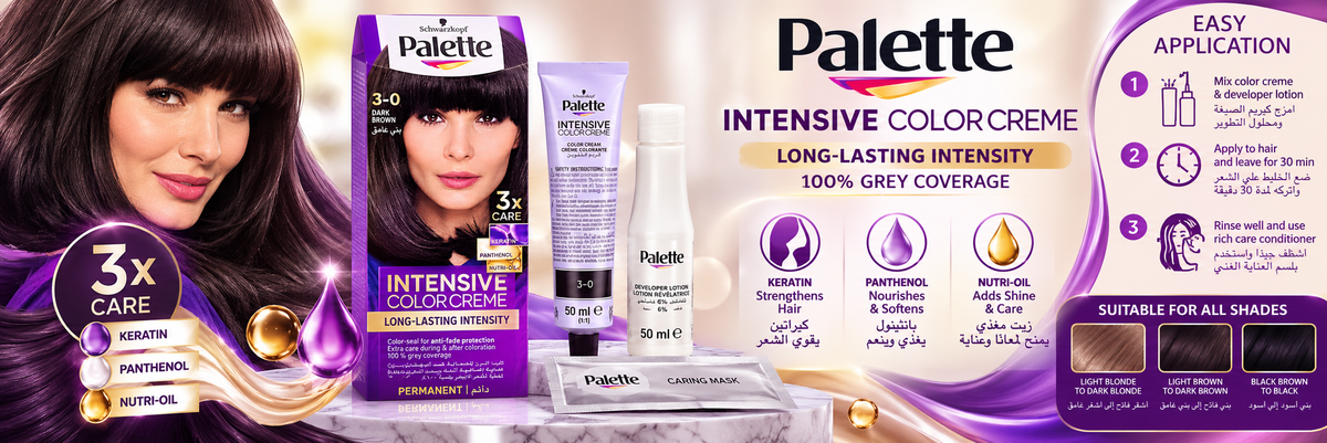 Palette Intensive Color Creme 3-0 Dark Brown Hair Color
