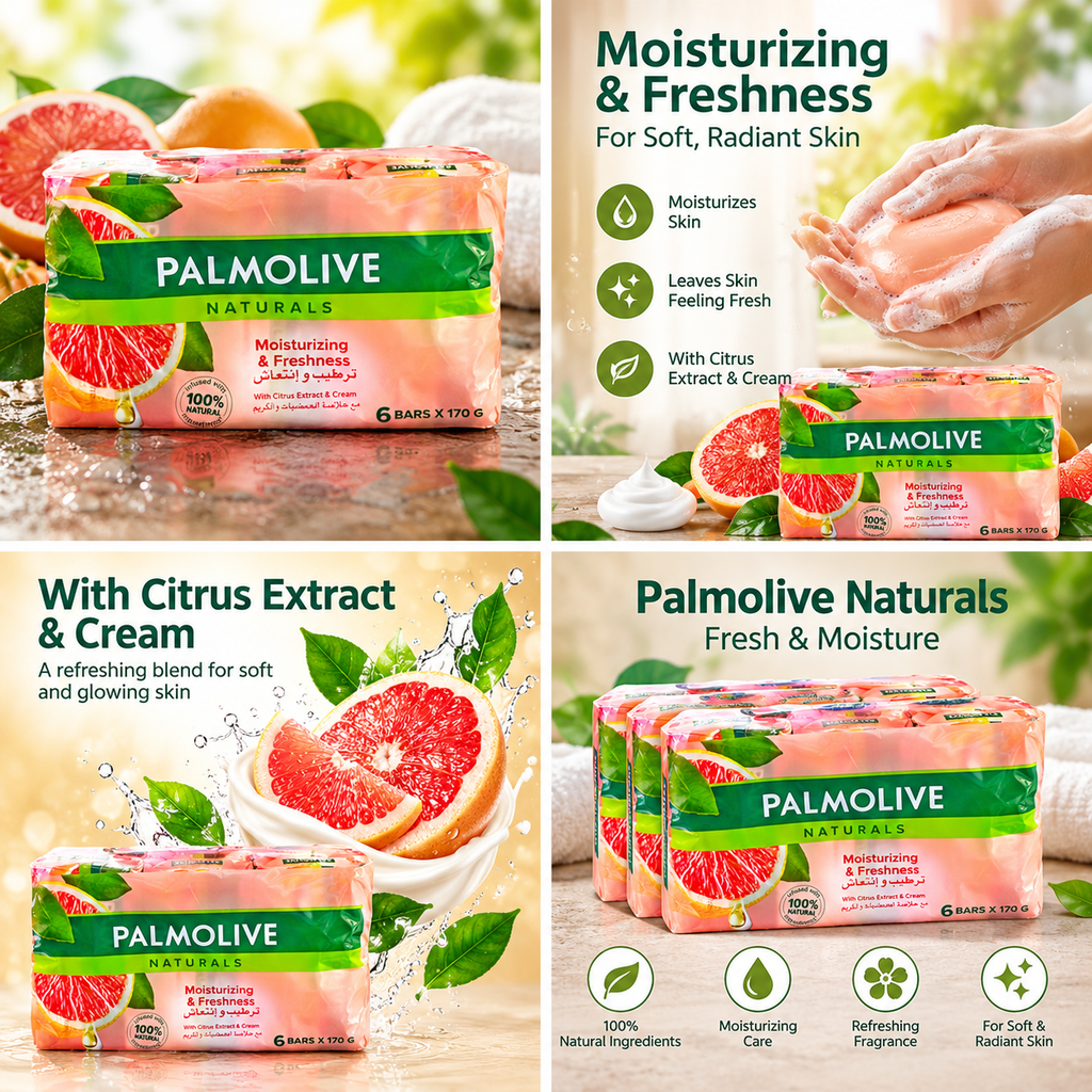 Palmolive Refreshing Citrus & Cream Soap – 170g 10Pcs