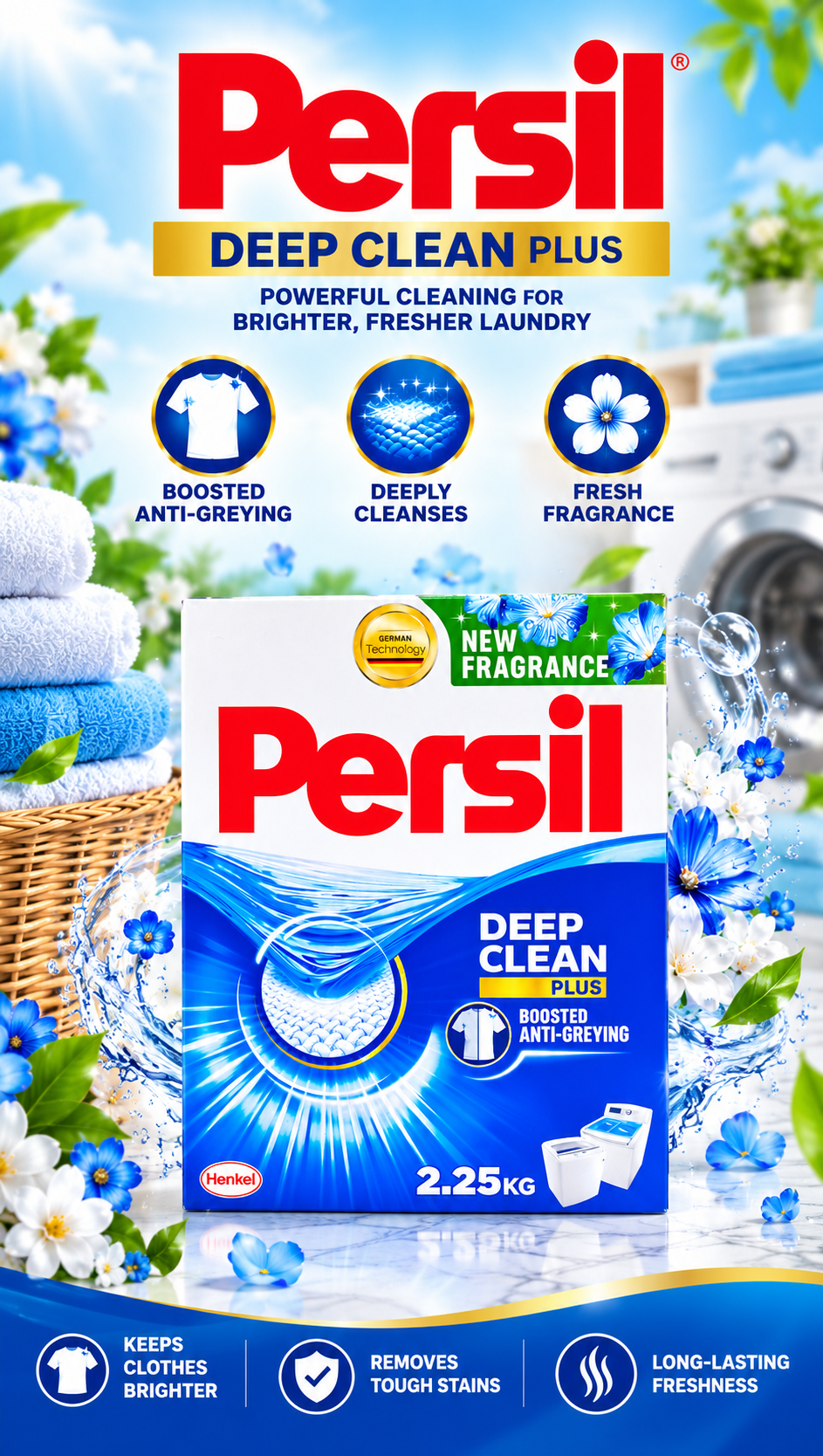 Persil Blue Laundry Detergent Powder – 2.25kg