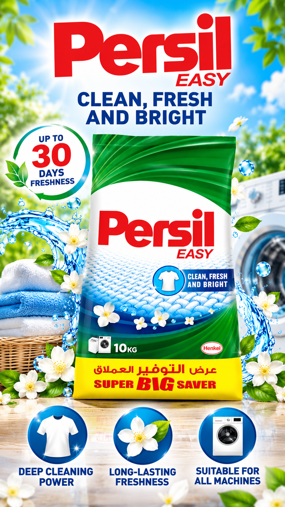 Persil Easy Powder Green Laundry Detergent – 10kg