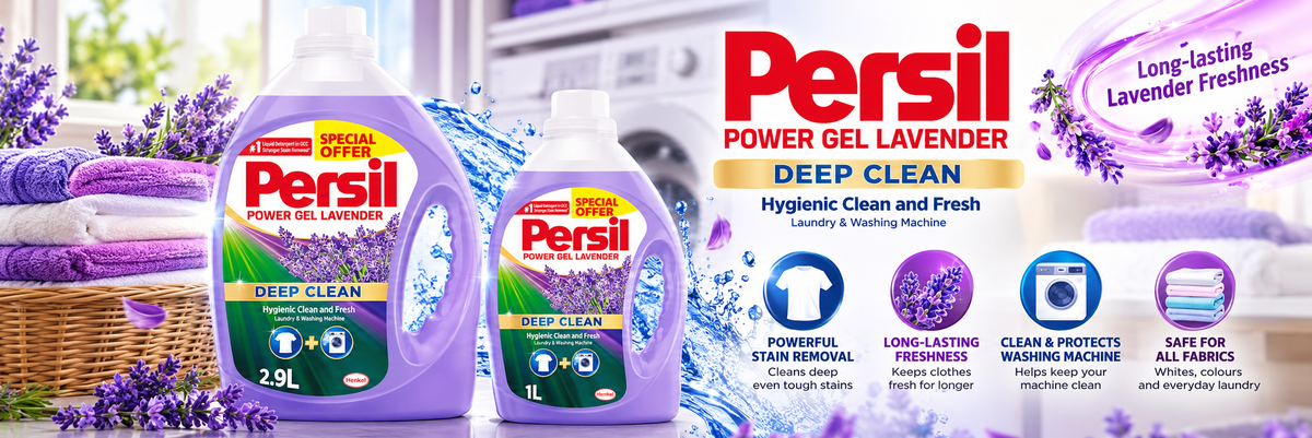 Persil Power Gel Lavender 2.9L + 950ml – 3.85L Value Pack