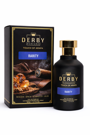 Derby perfume bottle and packaging on a white background