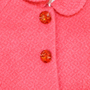 Rachel Riley Girls Poppy Red Boucle Coat with Velvet Trim