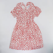 Rachel Riley Girls Poppy Ivory Heart Frill Cotton Floral Dress