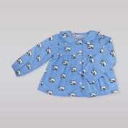 Rachel Riley Girls Blue Polar Bear Cotton Baby Doll Pajamas