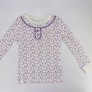 Rachel Riley Girls Lilac Mini Heart Jersey Cotton Pyjamas