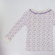 Rachel Riley Girls Lilac Mini Heart Jersey Cotton Pyjamas