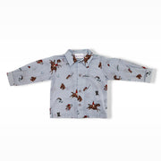 Rachel Riley Grey and Caramel Infant Horse Riding Shirt