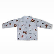 Rachel Riley Grey and Caramel Infant Horse Riding Shirt