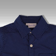 Rachel Riley Classic French Blue Pin Dot Long Sleeve Cotton Shirt