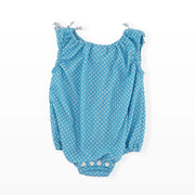 Rachel Riley Polka Dot Blue Multi Colored Cotton Beach Outfit
