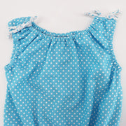 Rachel Riley Polka Dot Blue Multi Colored Cotton Beach Outfit