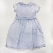 Rachel Riley Girls Blue Silk Pintuck Special Occasion Party Dress
