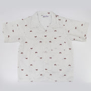 Rachel Riley Boys Mini Bicycle Print Short Sleeve Cotton Shirt
