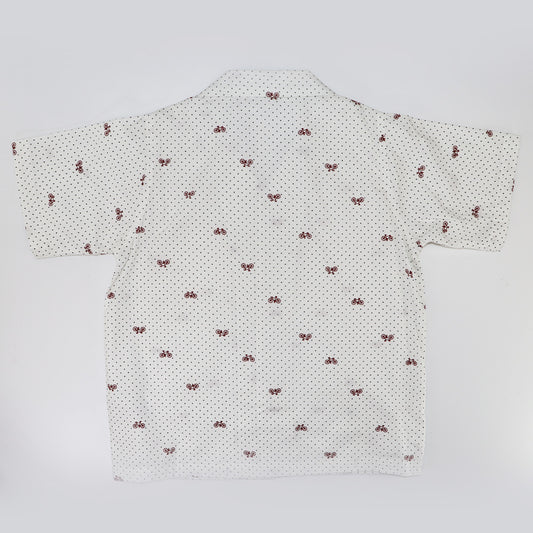 Rachel Riley Boys Mini Bicycle Print Short Sleeve Cotton Shirt