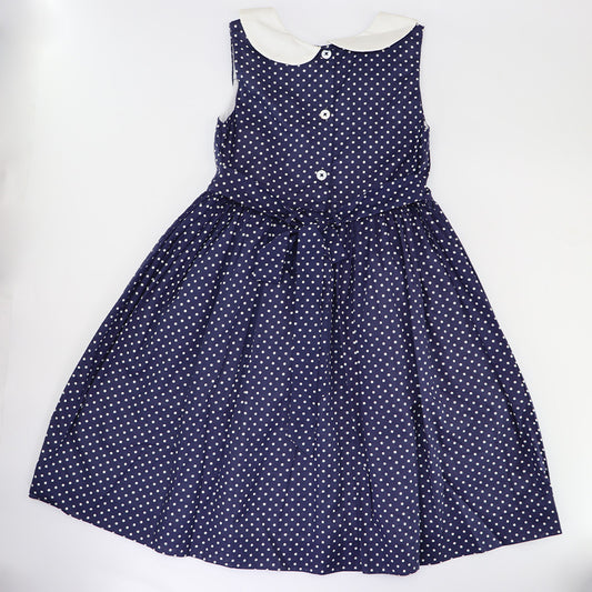 Rachel Riley Girls Polka Dot Sleeveless Cotton Summer Party Dress