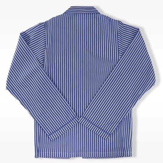 Rachel Riley Boys Striped Long Cotton Pajamas in Blue
