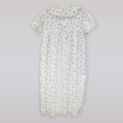 Rachel Riley Girls Pink Rose Bud Print Cotton Night Dress