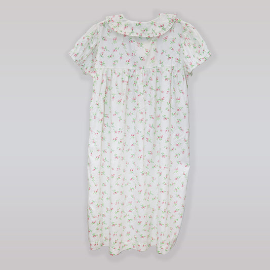 Rachel Riley Girls Pink Rose Bud Print Cotton Night Dress