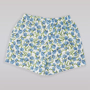 Rachel Riley Girls Blue Carnation Print Cotton Pajama Set