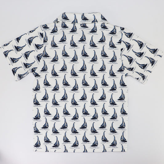 Rachel Riley Boys Sail Boat Graphic Cotton Jersey T-Shirt