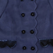 Rachel Riley Classic Navy Blue Double Breasted Childrens Wool Coat