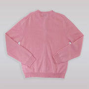 Rachel Riley Girls Pink Knit Cardigan with Scalloped Trim