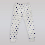 Rachel Riley Crown Print Jersey Pyjamas Ivory and Navy Set