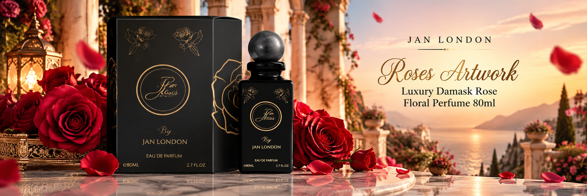 Jan London Roses Artwork Luxury Damask Rose Floral Perfume 80ml