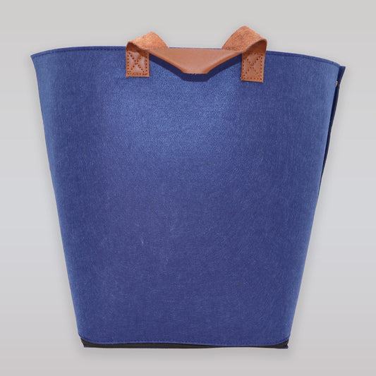 SNE Design Eco-Friendly Felt Storage Basket with Leather Handles