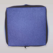 Sne Design Navy Blue Felt Storage Basket With Leather Handles