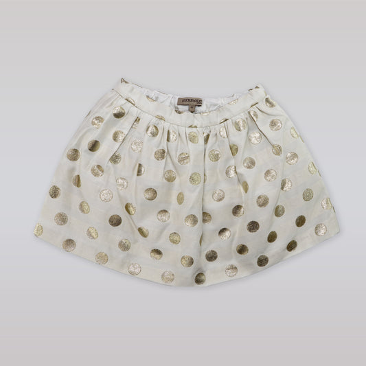Huckle Bones Sparkle Dot Gold Metallic Skirt for Girls