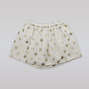 Huckle Bones Sparkle Dot Gold Metallic Skirt for Girls