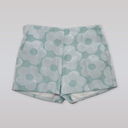 Hucklebones Girls Pistachio Green Butter Cup Jacquard Fashion Shorts