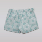 Hucklebones Girls Pistachio Green Butter Cup Jacquard Fashion Shorts