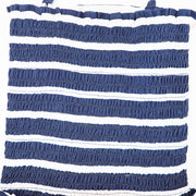 Rachel Riley Girls Navy and Ivory Striped Ruched Swimsuit