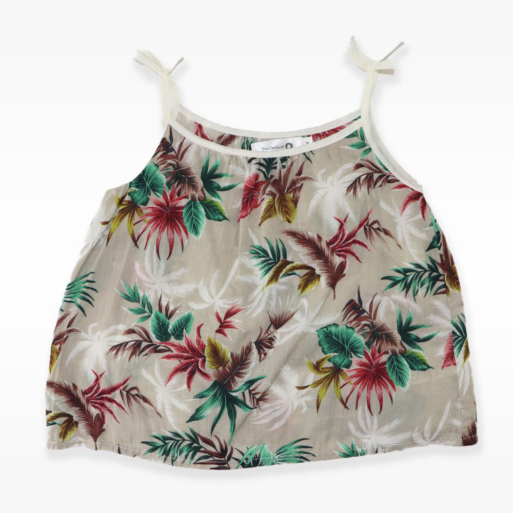 Troi Zenfants Lucie Toddler Palm Leaf Print Summer Dress