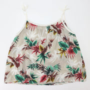 Troi Zenfants Lucie Girls Palm Leaf Print Cotton Summer Dress